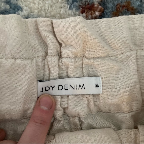 Petite garçon 1861 cream linen trousers high waist size s - Picture 3 of 10